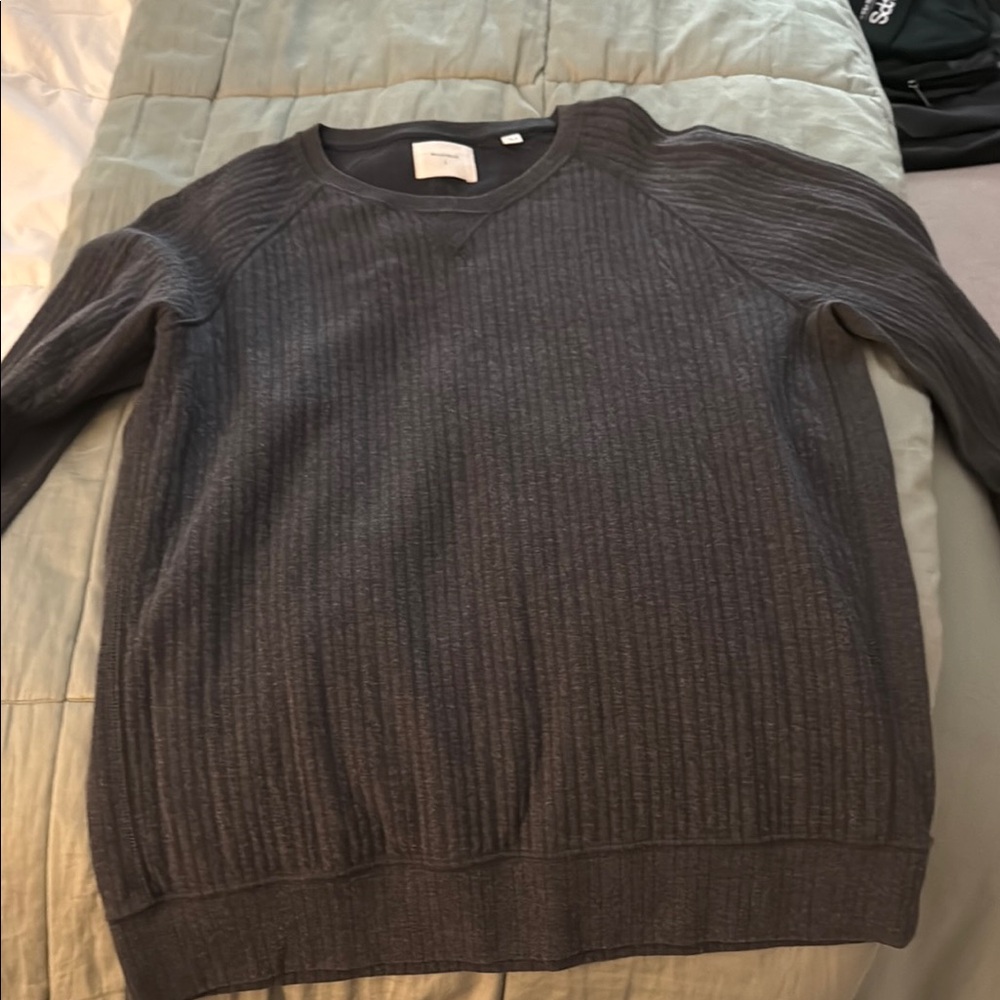 Billy Reid Gray Long Sleeve Sweater